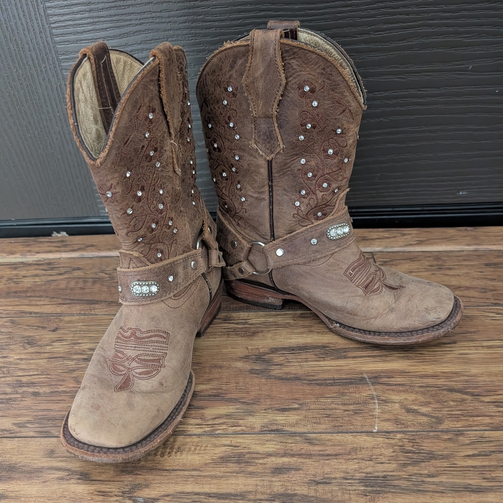 Kids Made‎ In Mexico Western Boots with Embellishments